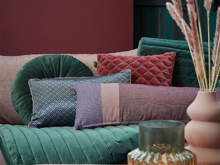 KAAT Amsterdam Meja Green Reversible Oblong Filled Cushion 30cm x 50cm