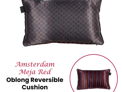 KAAT Amsterdam Meja Red Reversible Oblong Filled Cushion 30cm x 50cm