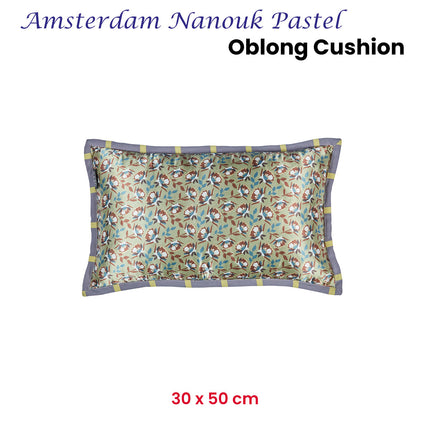 KAAT Amsterdam Nanouk Pastel Floral Oblong Filled Cushion 30cm x 50cm