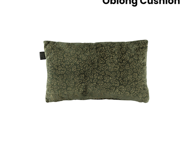KAAT Amsterdam Spartan Green Animal Print Oblong Filled Cushion 30cm x 50cm