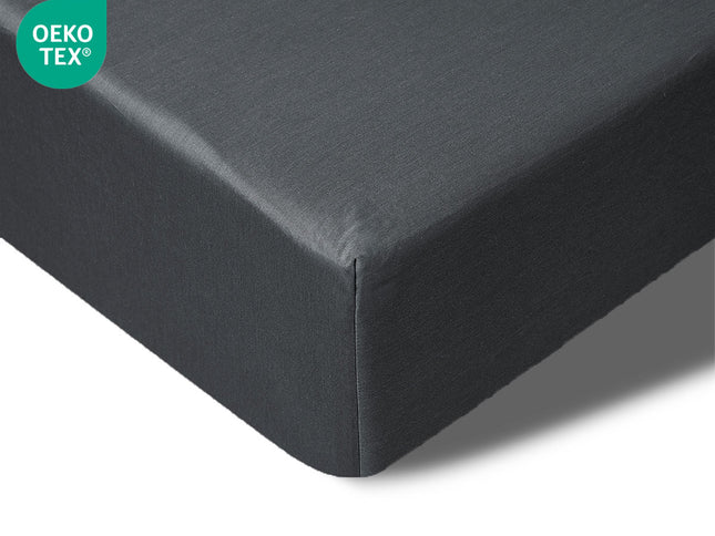 Accessorize 400TC Charcoal Bamboo Cotton Fitted Sheet 40cm Wall Queen