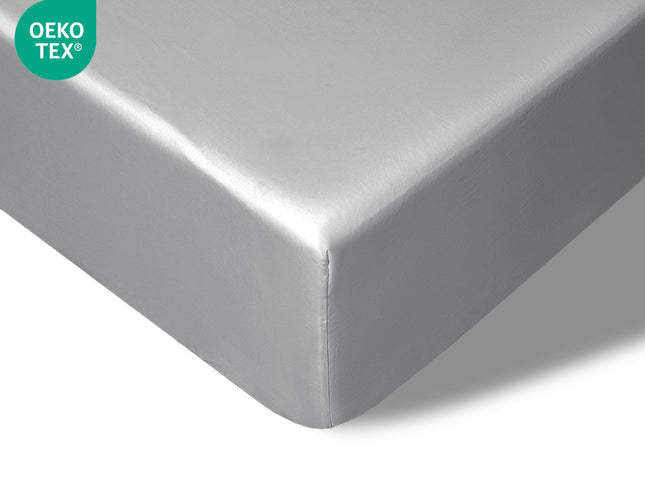 Accessorize 400TC Grey Bamboo Cotton Fitted Sheet 40cm Wall Queen