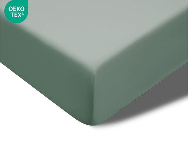 Accessorize 400TC Sage Bamboo Cotton Fitted Sheet 40cm Wall Double
