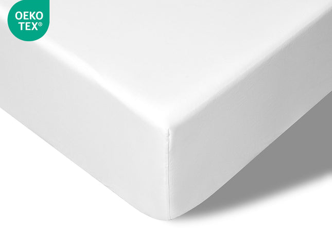 Accessorize 400TC White Bamboo Cotton Fitted Sheet 40cm Wall Queen