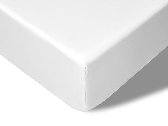 Accessorize 400TC White Bamboo Cotton Fitted Sheet 40cm Wall Single
