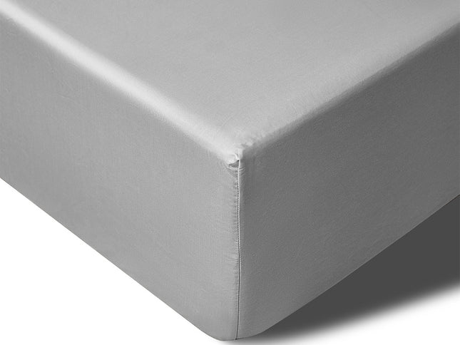 Accessorize 400TC Grey Bamboo Cotton Mega / Super Fitted Sheet 50cm Wall Queen