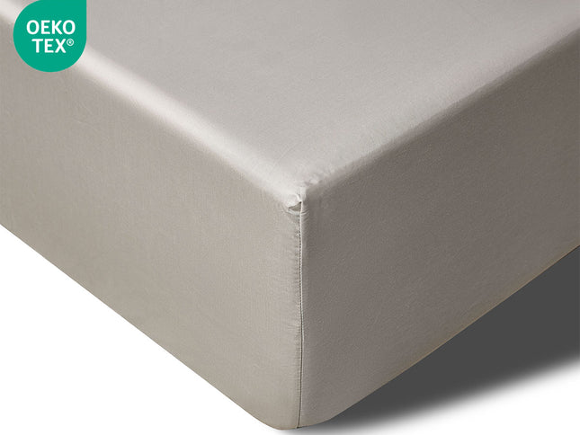 Accessorize 400TC Stone Bamboo Cotton Mega / Super Fitted Sheet 50cm Wall King