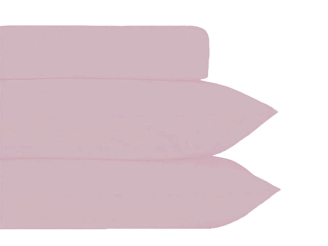 Plain Dyed Polyester Cotton Combo Set Dusty Pink Queen