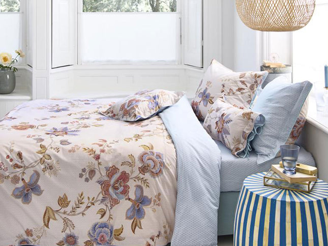 PIP Studio Cece Fiore White Cotton Quilt Cover Set Super King