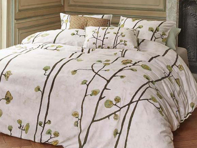 Bedding House Van Gogh Plum Blossoms Sand Cotton Sateen Quilt Cover Set King