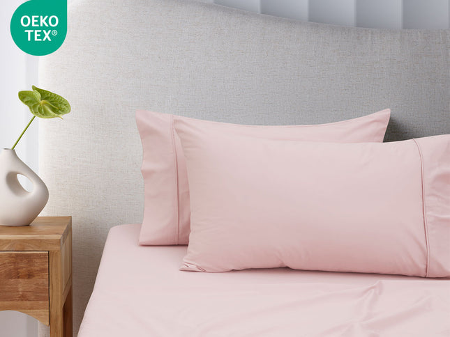 Accessorize 400TC Blush Bamboo Cotton Sheet Set 40cm Wall Single