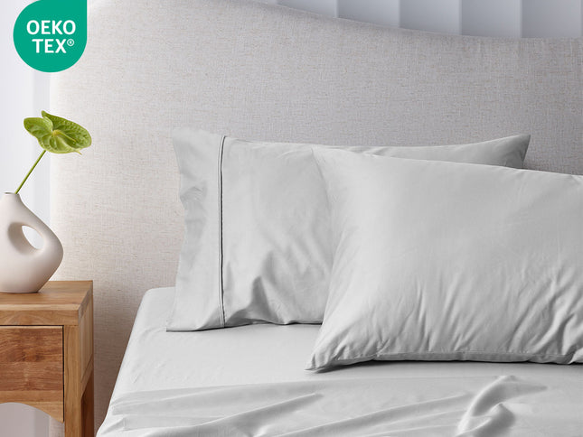 Accessorize 400TC Grey Bamboo Cotton Sheet Set 40cm Wall King