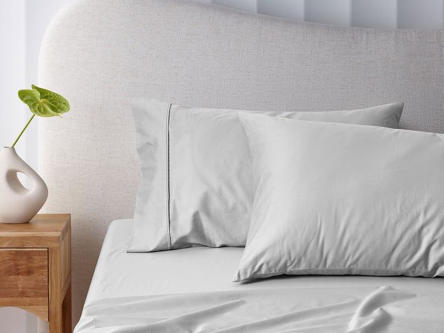 Accessorize 400TC Grey Bamboo Cotton Mega / Super Sheet Set 50cm Wall Queen