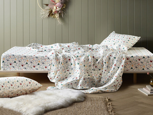Happy Kids Dino Mania Green Cotton Sheet Set Double