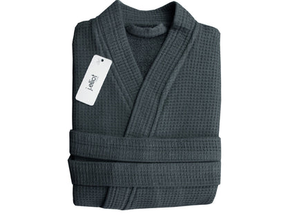 J Elliot Home Camila Cotton Waffle Bath Robe Coal