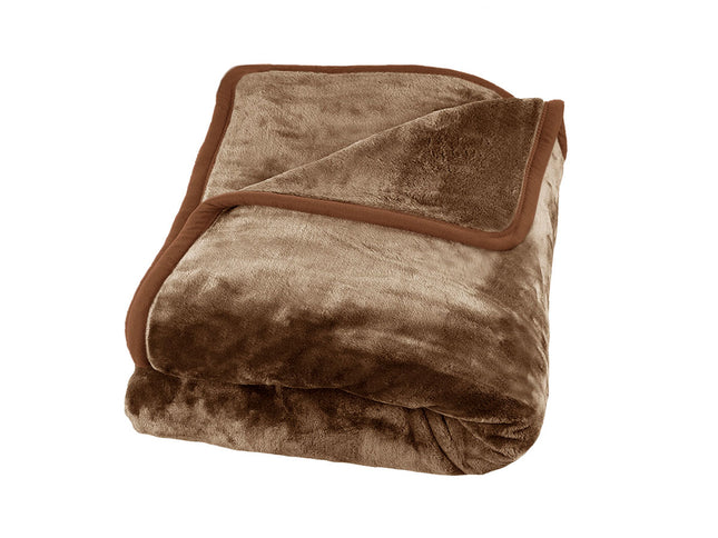 J Elliot Home 800GSM Luxury Winter Thick Mink Blanket Pecan King