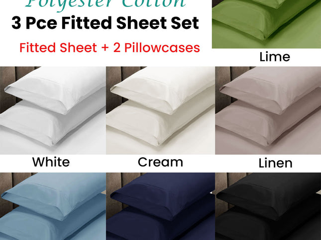 Apartmento 225TC Fitted Sheet Set King Black plus 2 Pillowcases