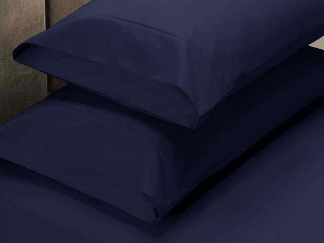 Apartmento 225TC Fitted Sheet Set King Navy plus 2 Pillowcases