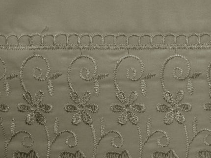 Essentially Home Living Machine Lace Embroidered Sheet Set Single Mocha