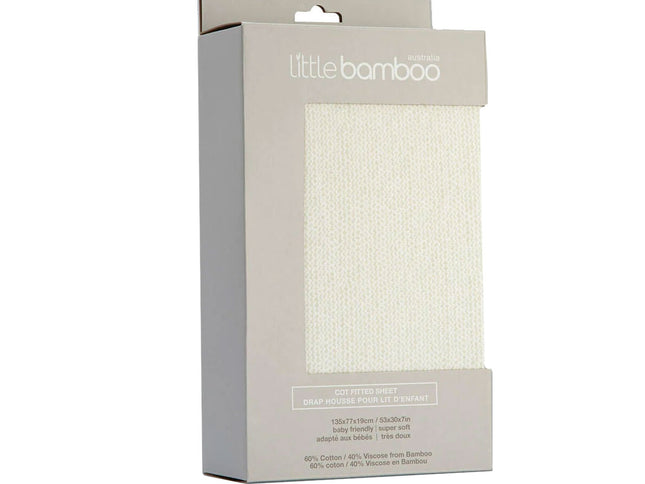 Little Bamboo Jersey Fitted Sheet Cot Size Marle Whisper