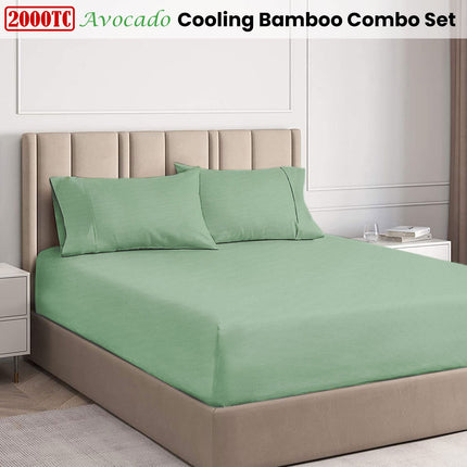 Ramesses Avocado 2000TC Cooling Bamboo Combo Set King Single