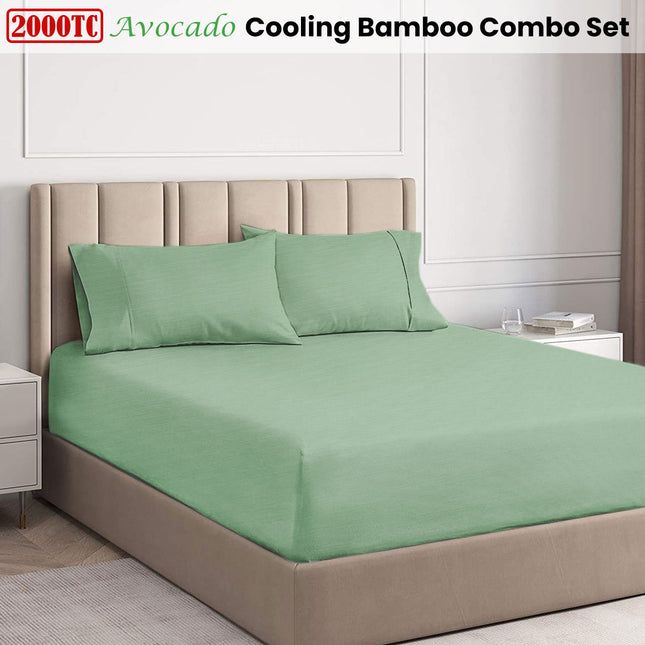 Ramesses Avocado 2000TC Cooling Bamboo Combo Set King Single