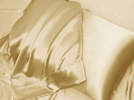 Ramesses Casablanca Satin Fitted Sheet Combo Set Champagne King
