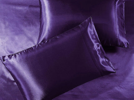 Ramesses Casablanca Satin Fitted Sheet Combo Set Violet Queen