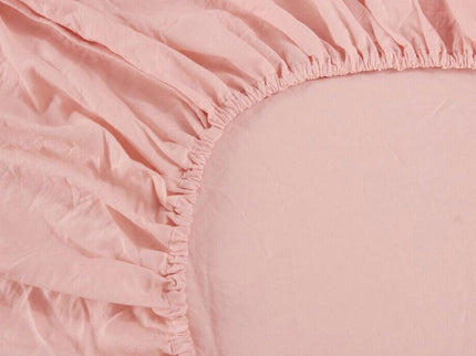 Ramesses 1000TC Linen Bamboo Fitted Sheet Combo Set Dusty Pink Double
