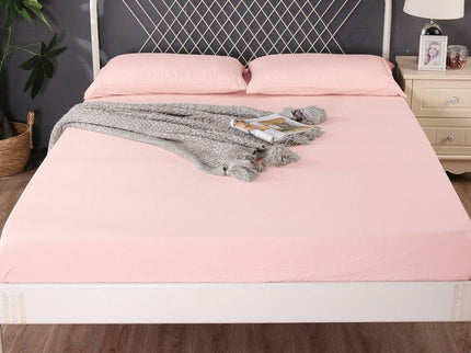 Ramesses 1000TC Linen Bamboo Fitted Sheet Combo Set Dusty Pink Queen