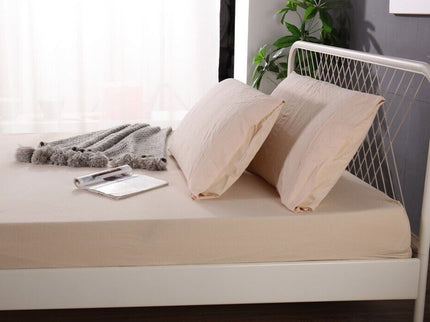 Ramesses 1000TC Linen Bamboo Fitted Sheet Combo Set Linen Queen