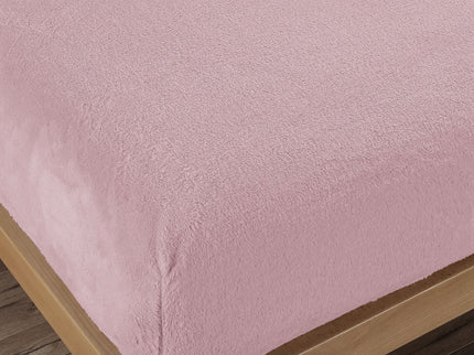 Ramesses Teddy Fleece Fitted Sheet Combo Set Dusty Pink King