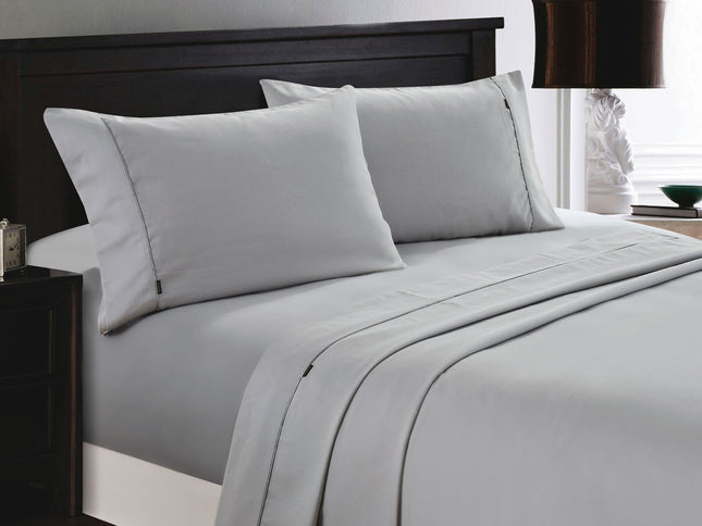 Deluxe Linen 1200TC Cotton Rich Sheet Set Natural King Single