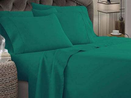 Shangri La 1800 Series Microfibre Sheet Set Teal Queen