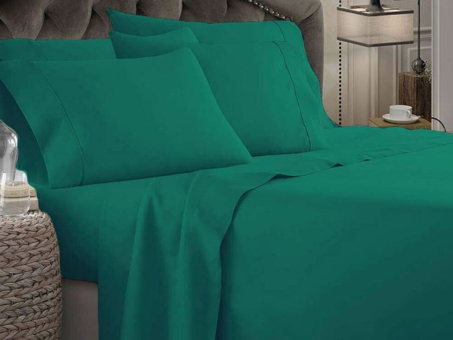 Shangri La 1800 Series Microfibre Sheet Set Teal Queen