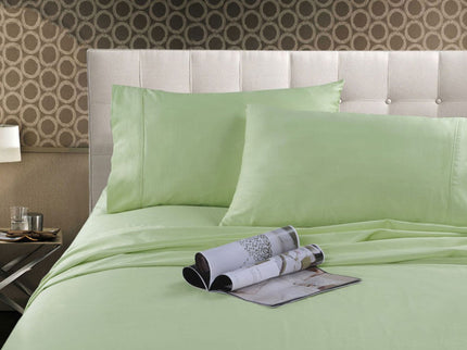 Kingtex 300TC Cotton Sheet Set Mint Queen