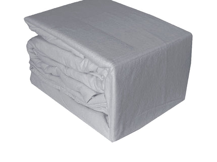 Ramesses Egyptian Cotton Flannel Sheet Set Silver Single
