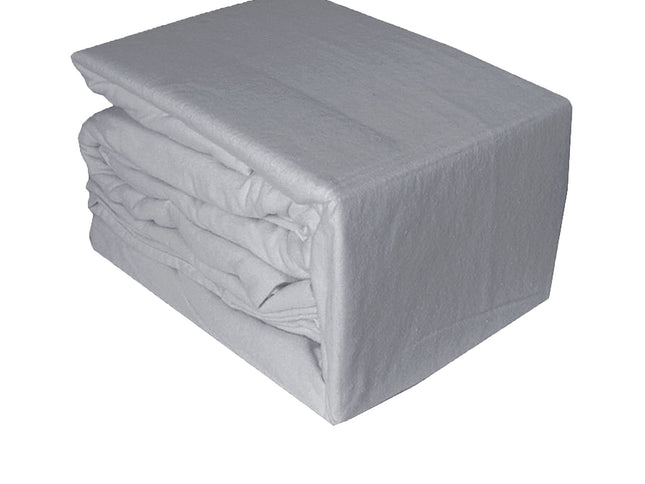 Ramesses Egyptian Cotton Flannel Sheet Set Silver Single