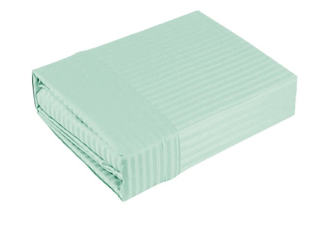 Ramesses 1000TC American Pima Cotton Narrow Stripe Sheet Set Ice Blue Queen