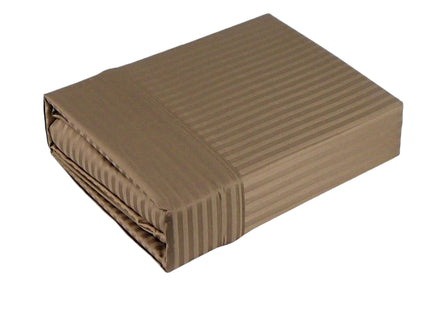 Ramesses 1000TC American Pima Cotton Narrow Stripe Sheet Set Mocha King