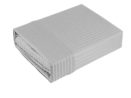 Ramesses 1000TC American Pima Cotton Narrow Stripe Sheet Set Silver Queen