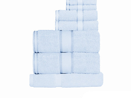 Kingtex 550gsm Cotton 7 Pce Towel Set Baby Blue