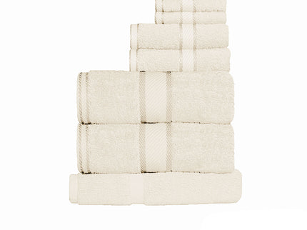Kingtex 550gsm Cotton 7 Pce Towel Set Cream