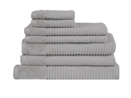 Royal Excellency 7 Piece Cotton Bath Towel Set - Silver