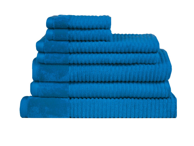 Royal Excellency 7 Piece Cotton Bath Towel Set - Teal