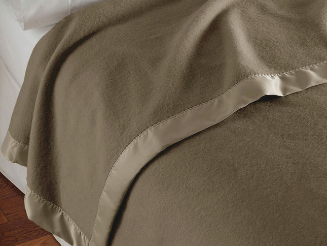 400GSM Luxury Wool Blanket Mocha Queen