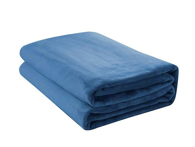 Jason  400GSM Super Soft Micro Fleece Blanket Denim King