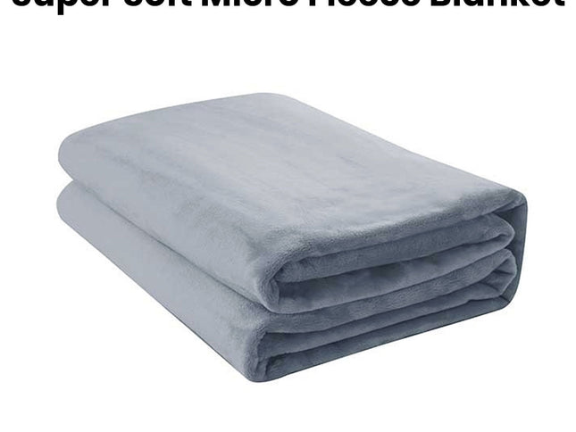 Jason 400GSM Super Soft Micro Fleece Blanket Silver King