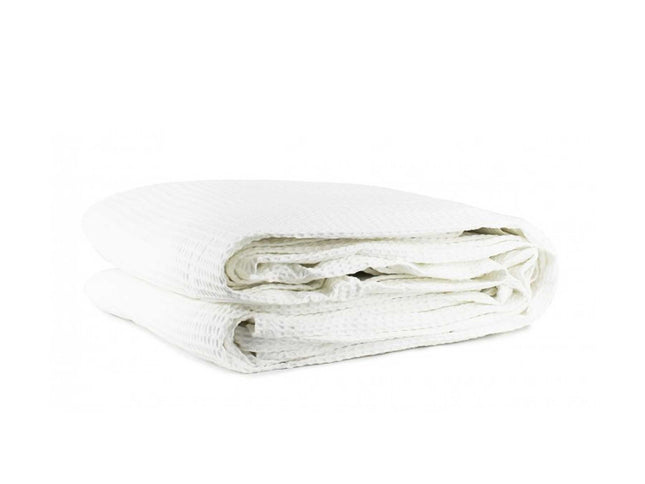 Jason Cotton Waffle Blanket White - King