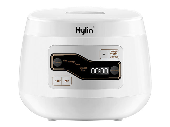 Kylin Electric Multi-Function 4 Cups Ceramic Pot Rice Cooker 2L White AU-K1020
